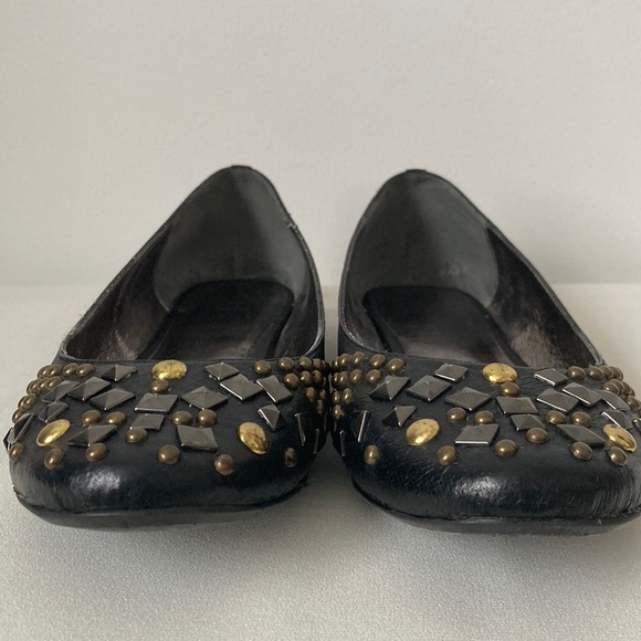 Bakers Black Studded Flats - Picture 8 of 10